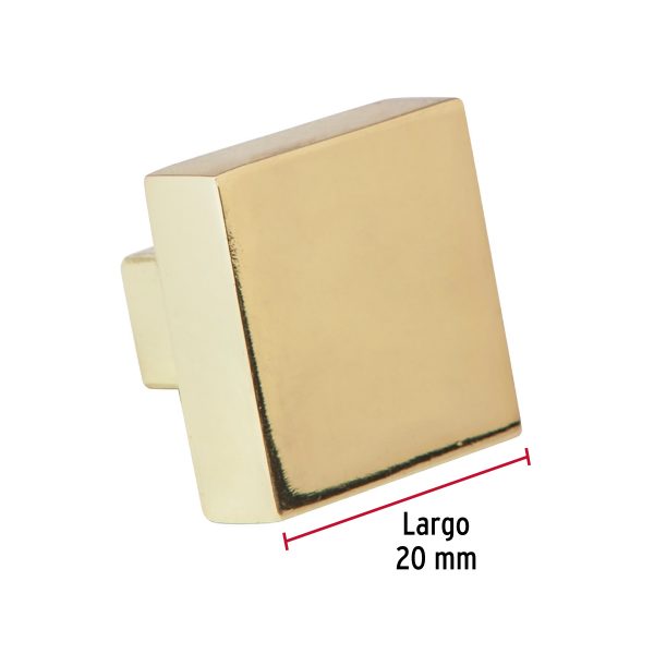 43905 - Perilla metálica estilo 'Andamio' acabado latón brillante