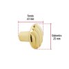 45835 - Perilla metálica estilo 'Toledo', latón brillante, HERMEX
