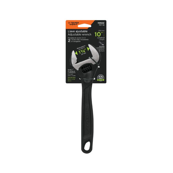 15502 - Llave ajustable (perico) 10' profesional pavonada, Expert