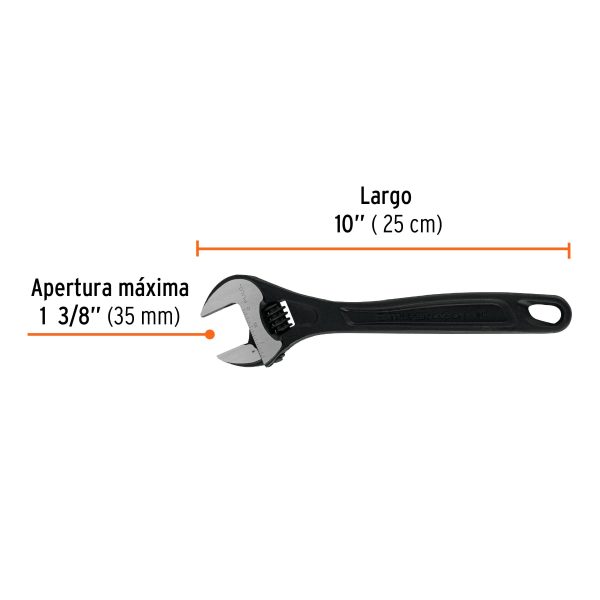 15502 - Llave ajustable (perico) 10' profesional pavonada, Expert