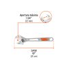 15511 - Llave ajustable (perico) 10' cromada mango de PVC, Truper