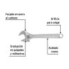 21817 - Llave ajustable (perico) 12' cromada, Pretul