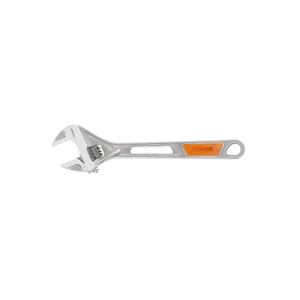 15512 - Llave ajustable (perico) 12' cromada mango de PVC, Truper