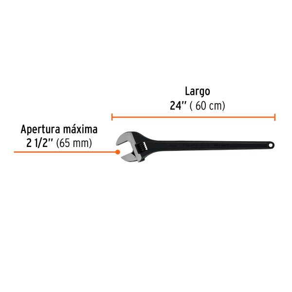 15499 - Llave ajustable (perico) 24' profesional pavonada, Expert