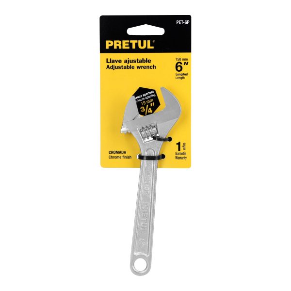 21814 - Llave ajustable (perico) 6' cromada, Pretul