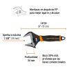 101033 - Llave ajustable (perico) 6' boca ancha Comfort Grip, Expert