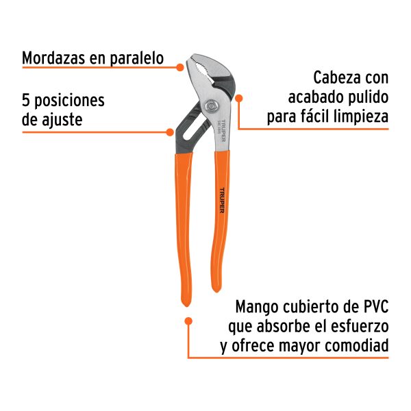 17351 - Pinza de extensión 10' mango de PVC, Truper