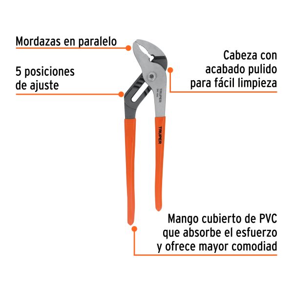 17352 - Pinza de extensión 12' mango de PVC, Truper