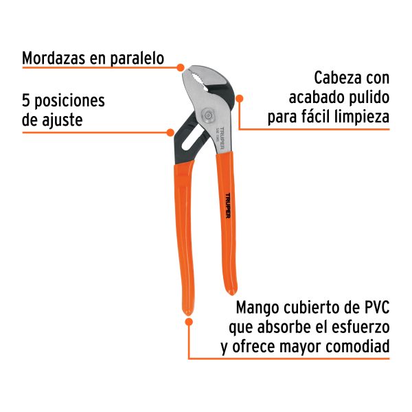 17350 - Pinza de extensión 8' mango de PVC, Truper