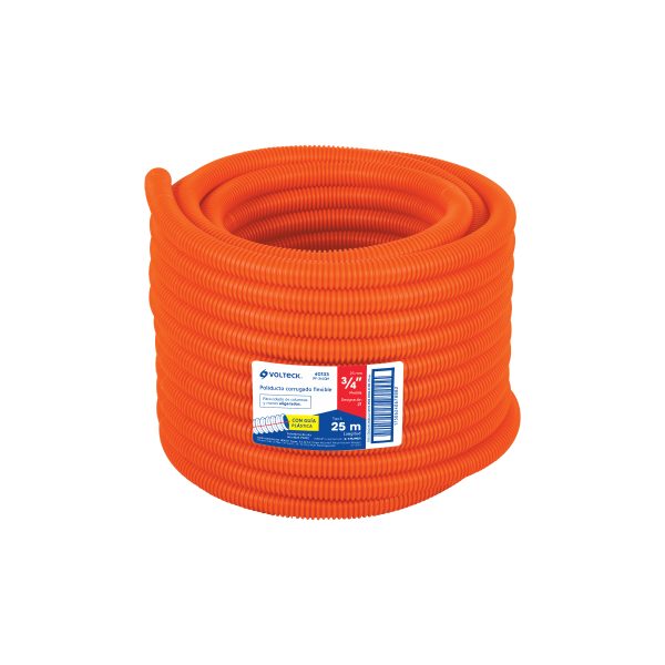 40133 - Metro de poliducto 3/4' corrugado flex. c/guía, rollo 25 m