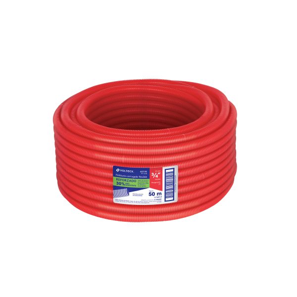 40739 - Metro de poliducto 3/4' corrugado flex. reforz. s/guía, 50m