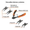 17355 - Pinza para anillos de retención 6' 4 cabezas intercambiables