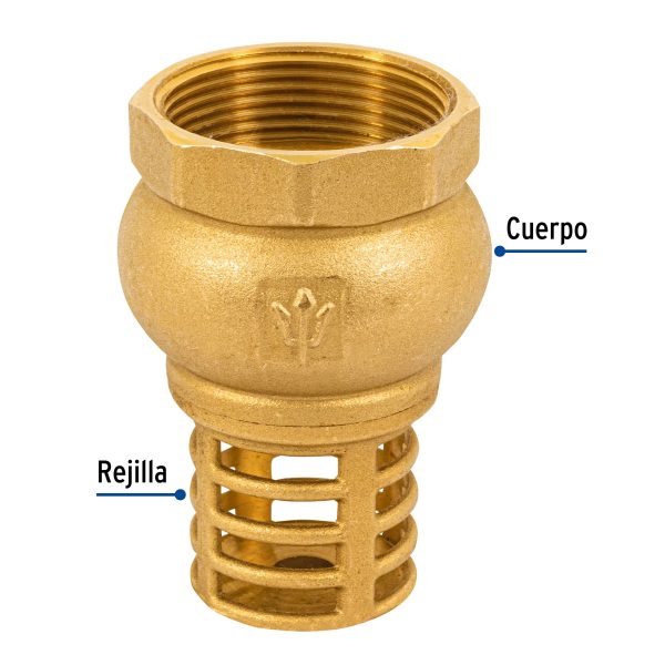 49048 - Pichancha con rejilla de latón 1-1/2', Foset