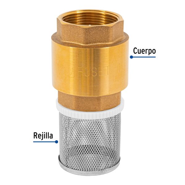 49058 - Pichancha con rejilla acero inoxidable 1-1/2', Foset