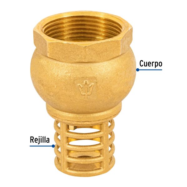 49047 - Pichancha con rejilla de latón 1-1/4', Foset