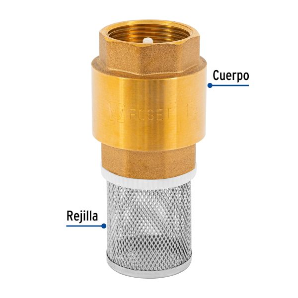 49057 - Pichancha con rejilla acero inoxidable 1-1/4', Foset