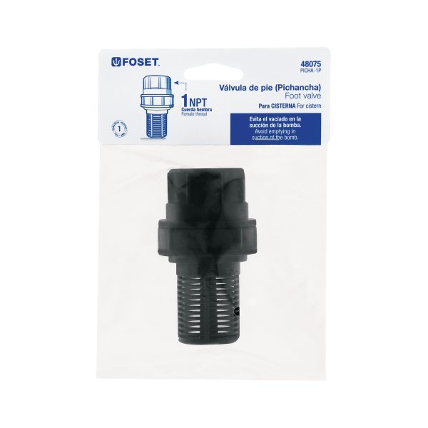 48075 - Válvula de pie (pichancha) de 1' de polipropileno, Foset