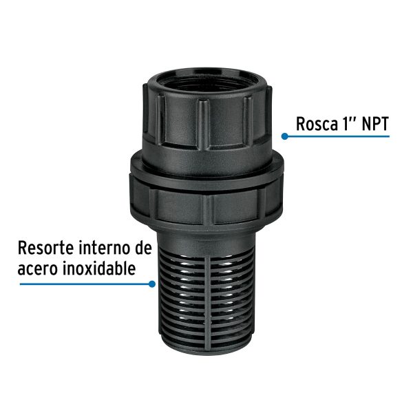 48075 - Válvula de pie (pichancha) de 1' de polipropileno, Foset