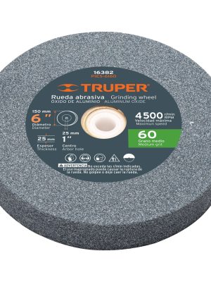16382 - Rueda abrasiva p/esmeril 6'x25mm, óxido aluminio, grano 60