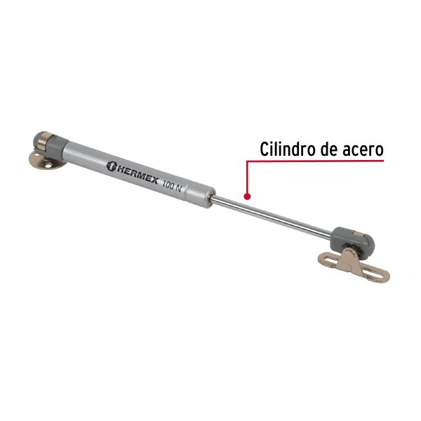 42003 - Pistón a gas con capacidad de 100 N / 10 kg, HERMEX