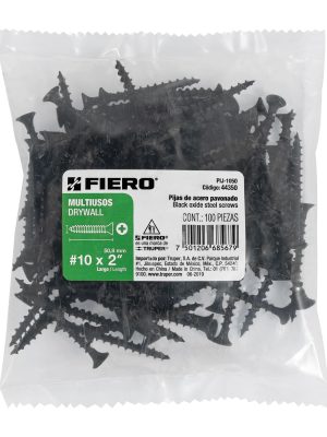 PIJ-1050E1.jpg 44350 - Bolsa con 100 pijas #10 x 2' multiusos, Fiero
