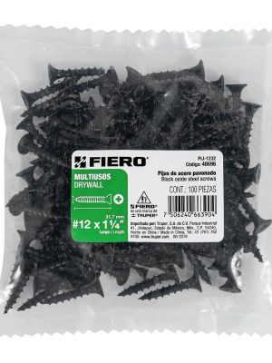 PIJ-1232E1.jpg 48696 - Bolsa con 100 pijas #12 x 1-1/4' multiusos, Fiero