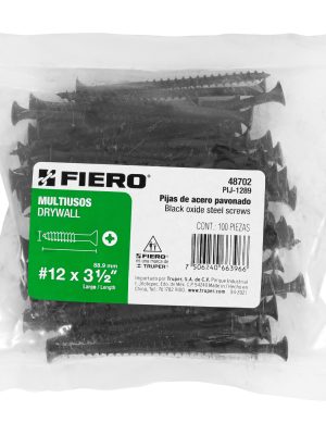 PIJ-1289E1.jpg 48702 - Bolsa con 100 pijas #12 x 3-1/2' multiusos, Fiero