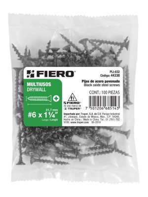 PIJ-632E1.jpg 44338 - Bolsa con 100 pijas #6 x 1-1/4' multiusos, Fiero