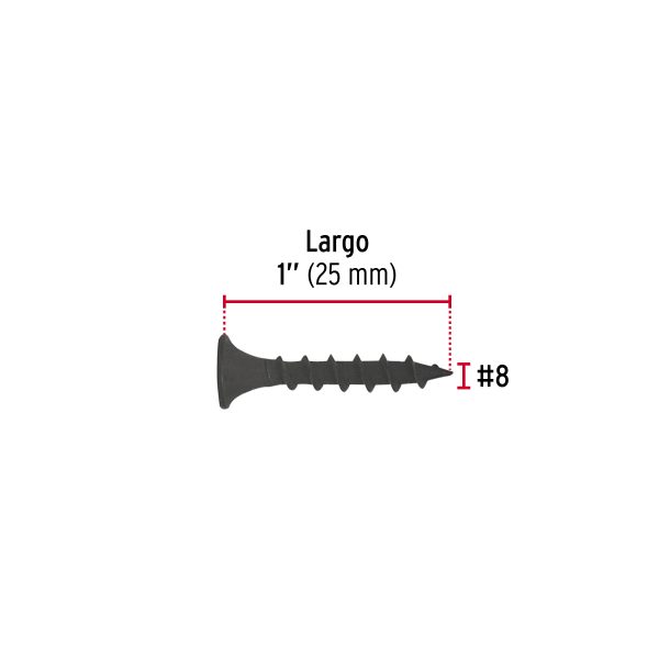 40736 - Blíster con 18 pijas multiusos, #8 x 1', Fiero