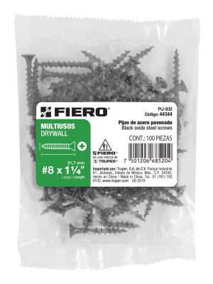 PIJ-832E1.jpg 44344 - Bolsa con 100 pijas #8 x 1-1/4' multiusos, Fiero