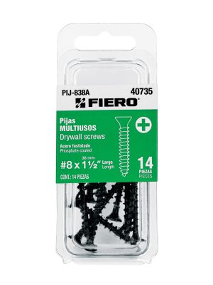 40735 - Blíster con 14 pijas multiusos, #8 x 1-1/2', Fiero