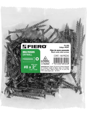 44347 - Bolsa con 100 pijas #8 x 2' multiusos, Fiero