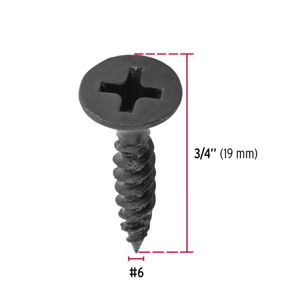 40056 - Bolsa con 100 pijas #6 x 3/4' multiusos cuerda fina, Fiero