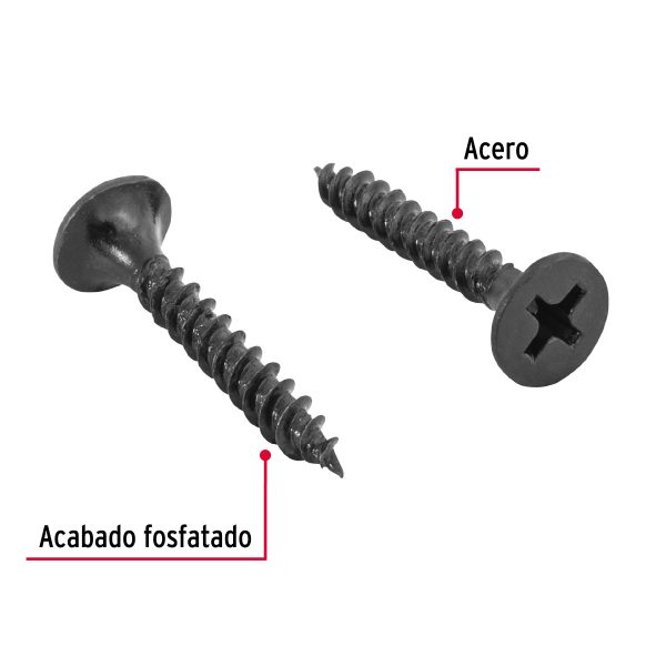 40057 - Bolsa con 100 pijas #6 x 1' multiusos cuerda fina, Fiero