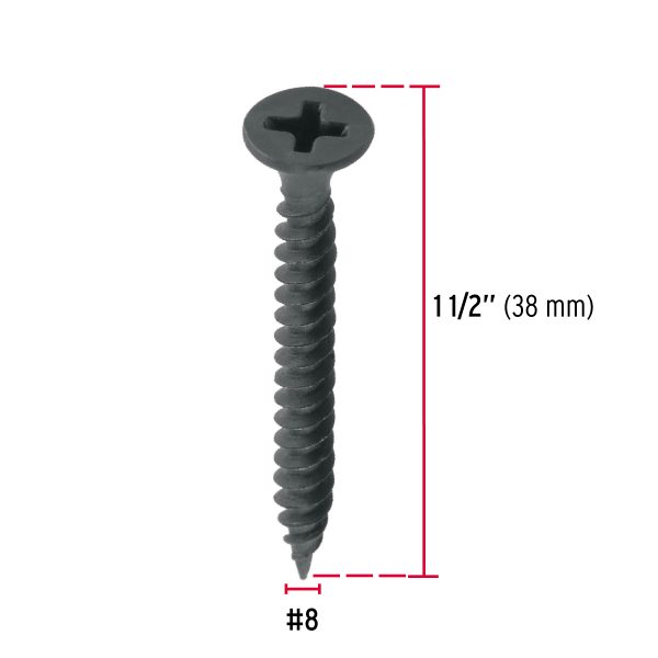 40069 - Bolsa con 100 pijas #8 x 1-1/2' multiusos cuerda fina, Fiero