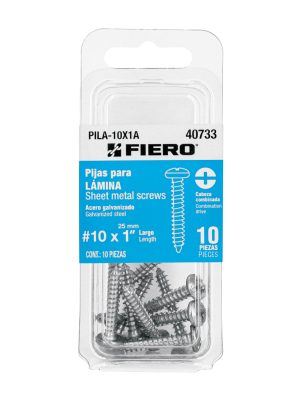 PILA-10X1A.jpg 40733 - Blíster con 10 pijas para lámina, #10 x 1', Fiero