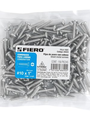 PILA-10X1E1.jpg 44423 - Bolsa con 150 pijas para lámina, #10 x 1', Fiero