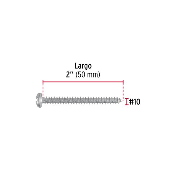 40784 - Blíster con 6 pijas para lámina, #10 x 2', Fiero