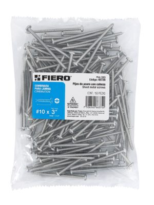 48728 - Bolsa con 150 pijas para lámina, #10 x 3', Fiero