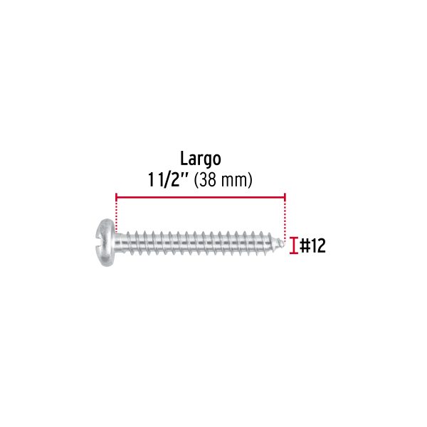 40786 - Blíster con 6 pijas para lámina, #12 x 1-1/2', Fiero