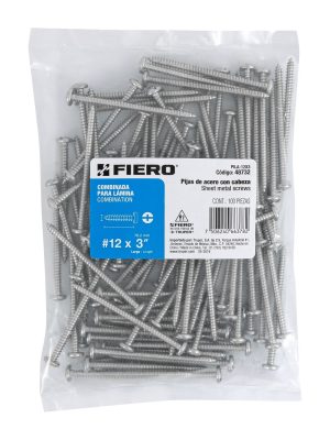 PILA-12X3E1.jpg 48732 - Bolsa con 100 pijas para lámina, #12 x 3', Fiero