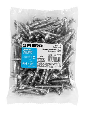 PILA-14X2E1.jpg 44436 - Bolsa con 100 pijas para lámina, #14 x 2', Fiero