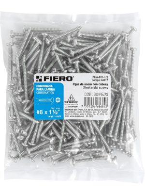 44417 - Bolsa con 200 pijas para lámina, #8 x 1-1/2', Fiero
