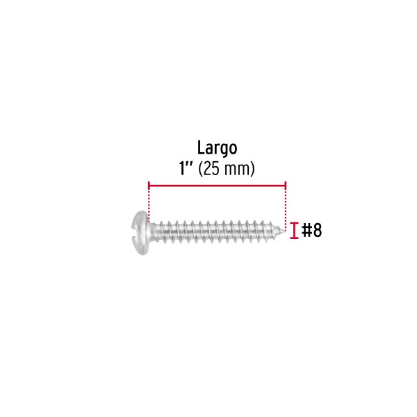40732 - Blíster con 14 pijas para lámina, #8 x 1', Fiero