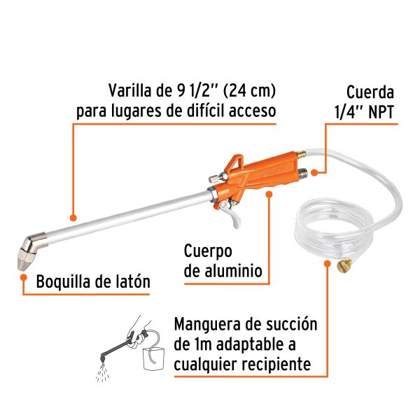 19237 - Pistola de aluminio para limpieza de máquinas, TRUPER