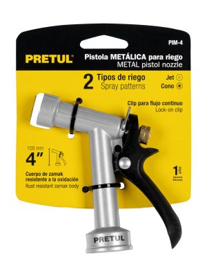 22750 - Pistola para riego de 4' de 2 funciones metálica, Pretul