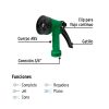 27014 - Pistola para riego de 5 funciones plástica, a granel, Pretul