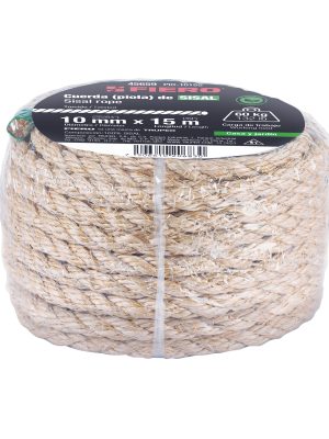 45659 - Piola de Sisal de 10 mm x 15 m natural, Fiero