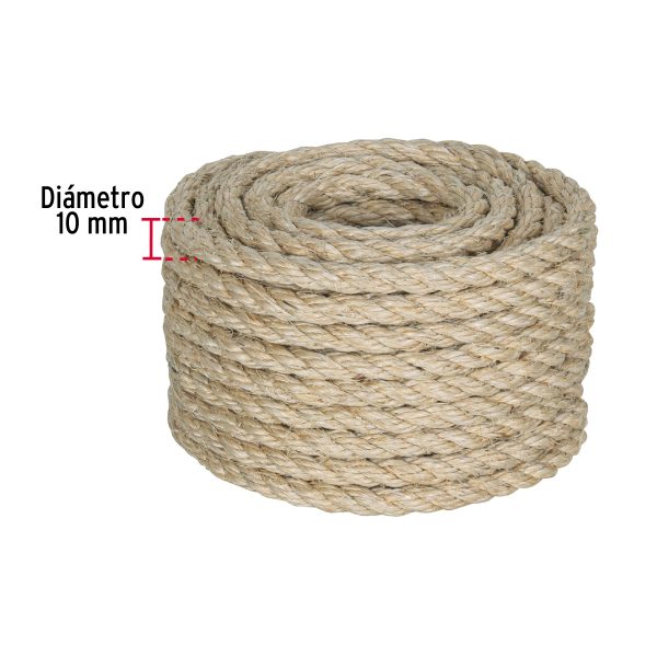 45659 - Piola de Sisal de 10 mm x 15 m natural, Fiero