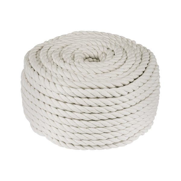 45839 - Piola de algodón de 10 mm, rollo, natural, 1 kg, FIERO